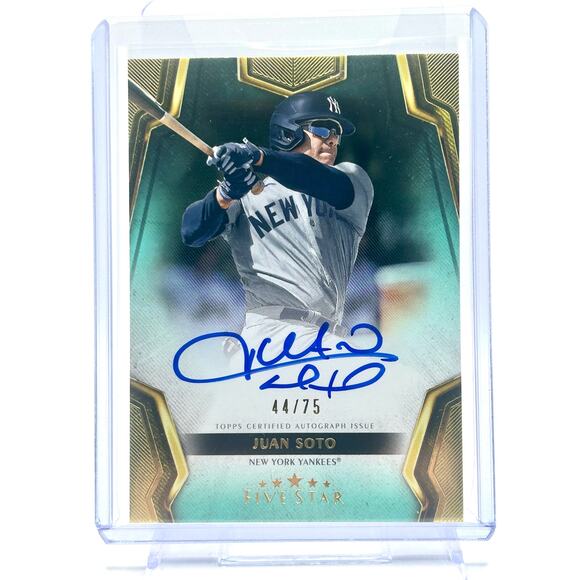 2024 Topps Five Star JUAN SOTO Aqua Auto /75 SP New York YANKEES 